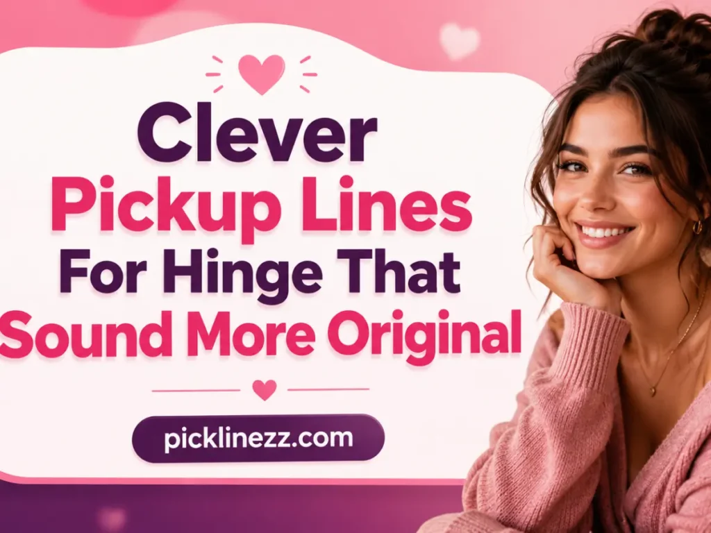 Clever Pickup Lines For Hinge That Sound More Original