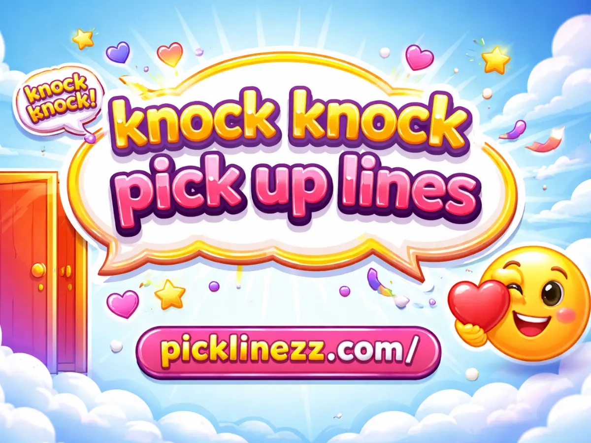 Knock Knock Pick Up Lines That Are Funny And Flirty