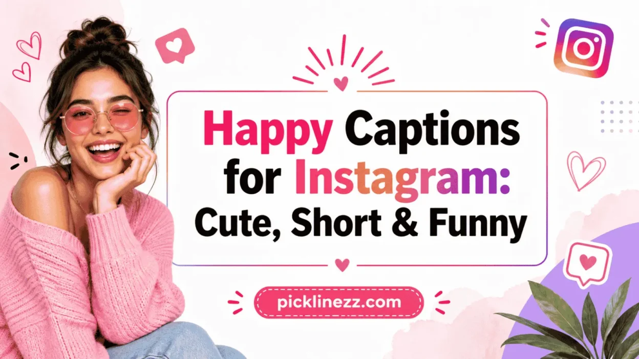 Happy Captions for Instagram: Cute, Short & Funny