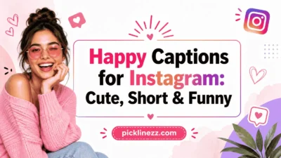 Happy Captions for Instagram: Cute, Short & Funny