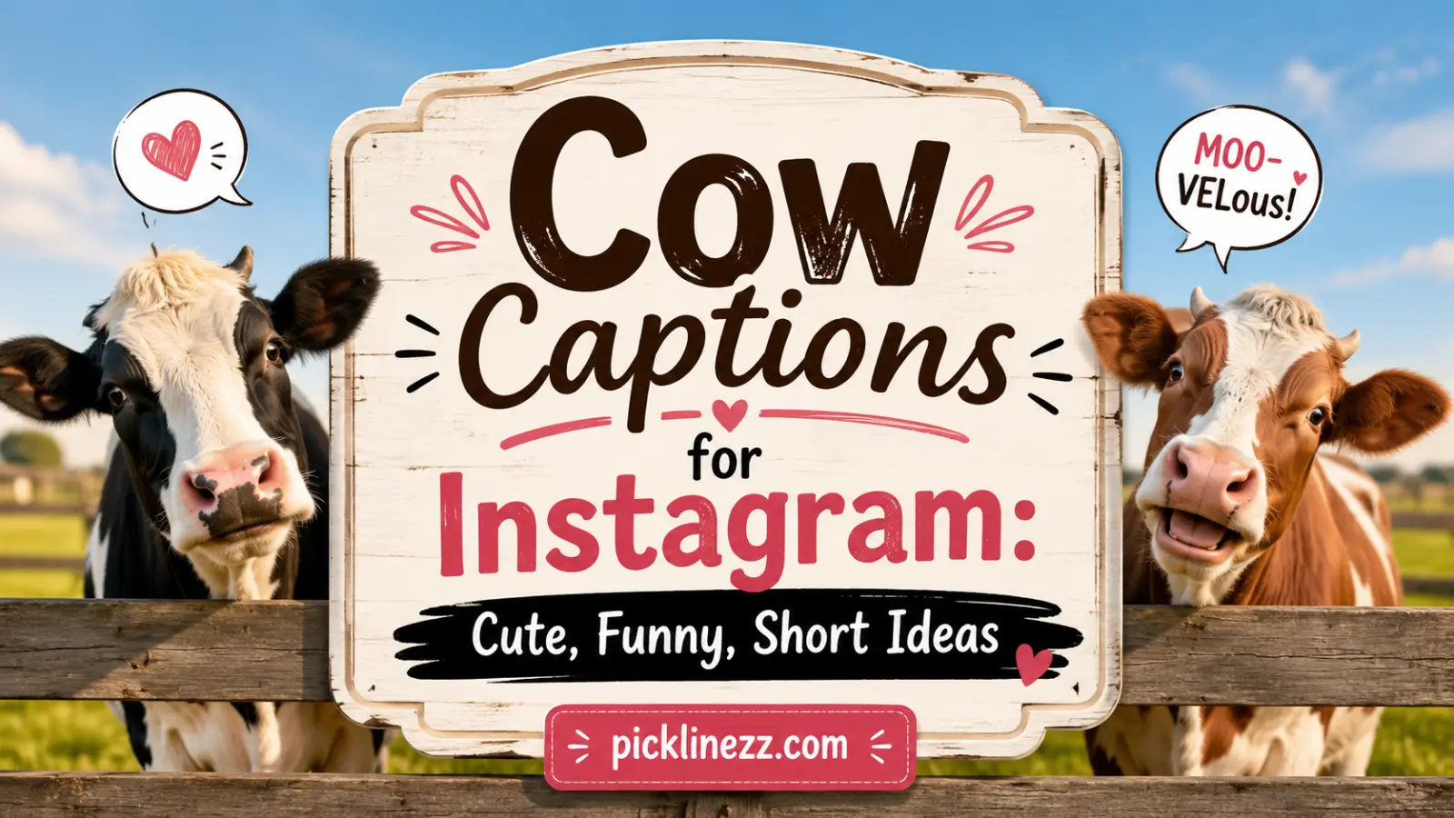 Cow Captions for Instagram: Cute, Funny, Short Ideas