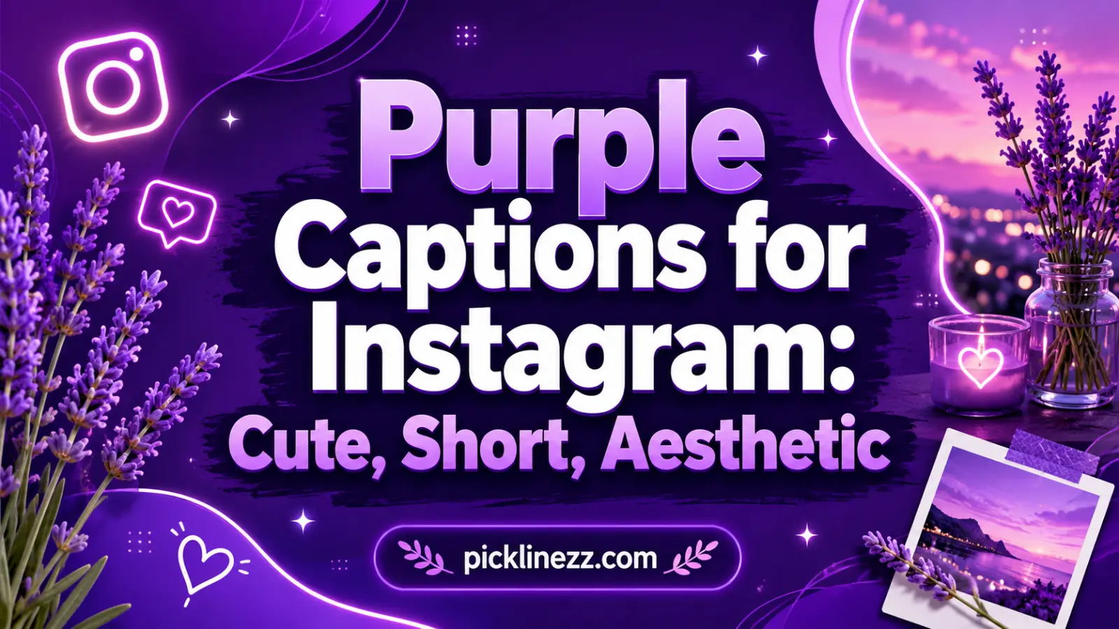 Purple Captions for Instagram: Cute, Short, Aesthetic